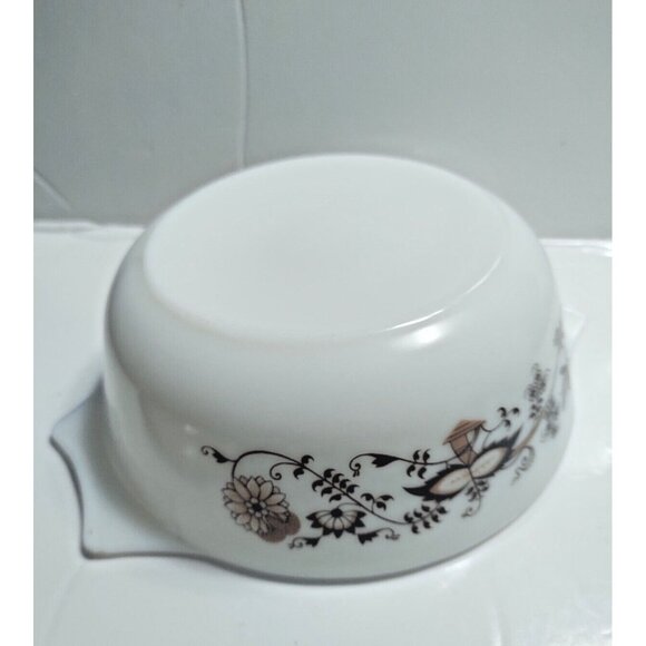 Vintage Pyrex England Brown Floral Vine Round  Casserole Dish with Lid - Picture 11 of 11